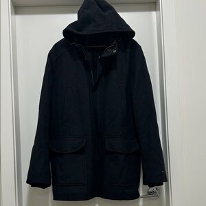 Tommy Hilfiger Black Hooded Military Jacket